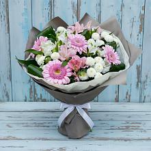 Букет цветов из:  Герберы, Альстромерии и Хризантемы #REPLACE_PRED# Шаранге