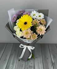 Букет цветов из:  Розы, Герберы и Хризантемы в Шаранге