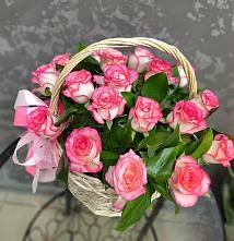 Цветочная композиция из Розы в корзине #REPLACE_PRED# Шаранге