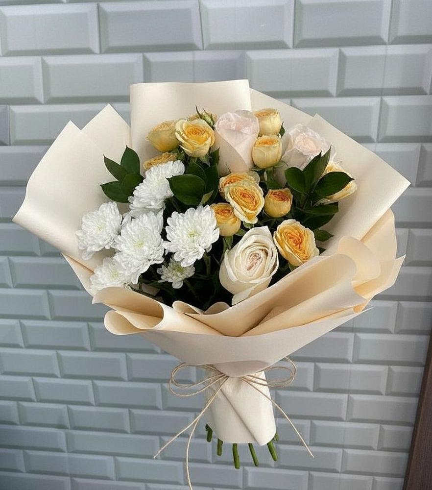 Букет цветов из: Розы и Хризантемы в Шаранге