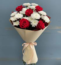 Букет цветов из:  Розы и Хризантемы в Шаранге