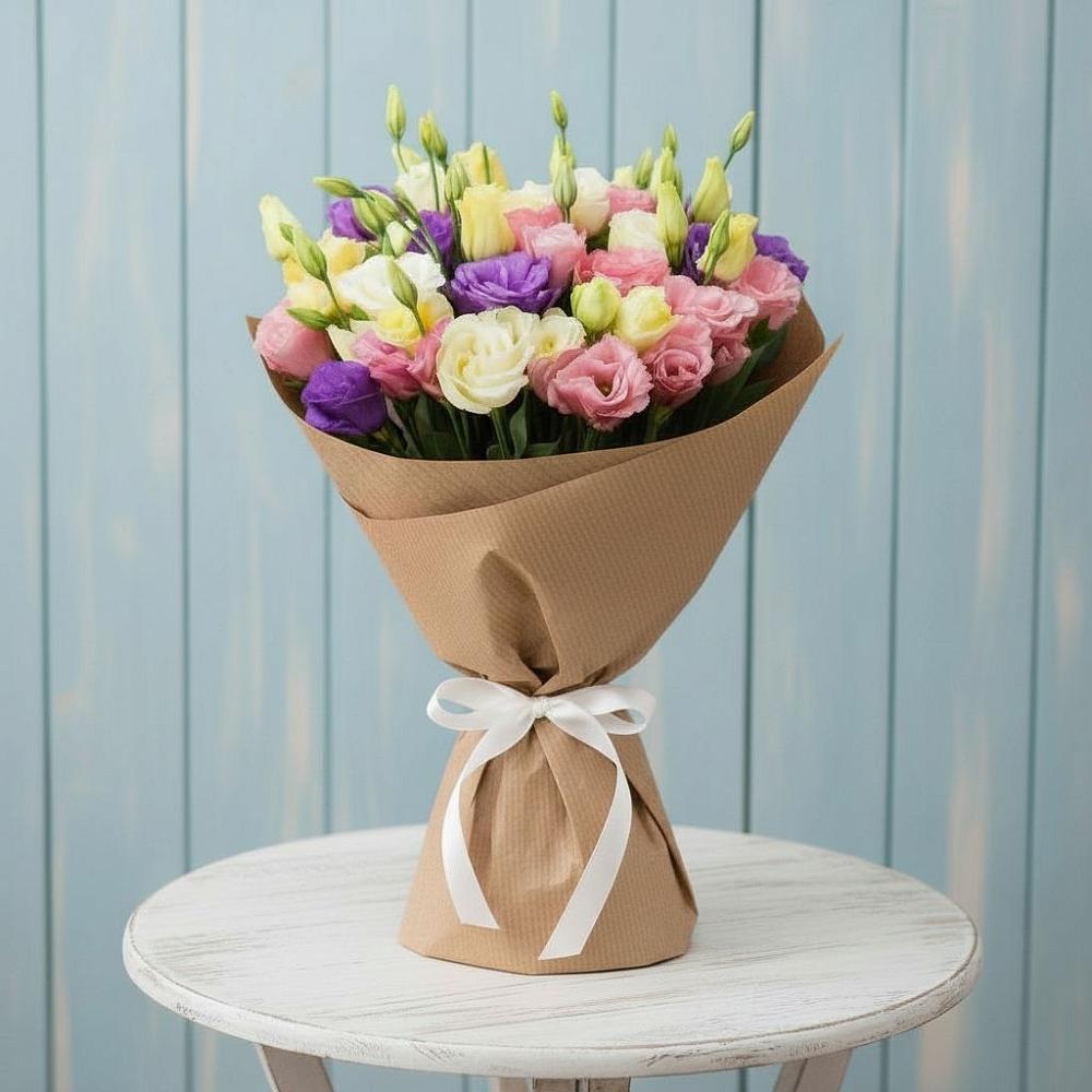 Букет цветов из: Лизиантусы в Шаранге