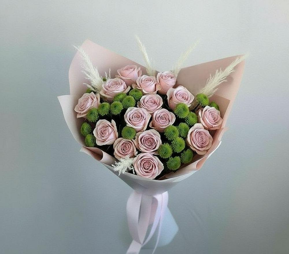 Букет цветов из: Розы и Хризантемы в Шаранге