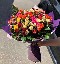 Букет Микс из разноцветных кустовых роз #REPLACE_PRED# Шаранге
